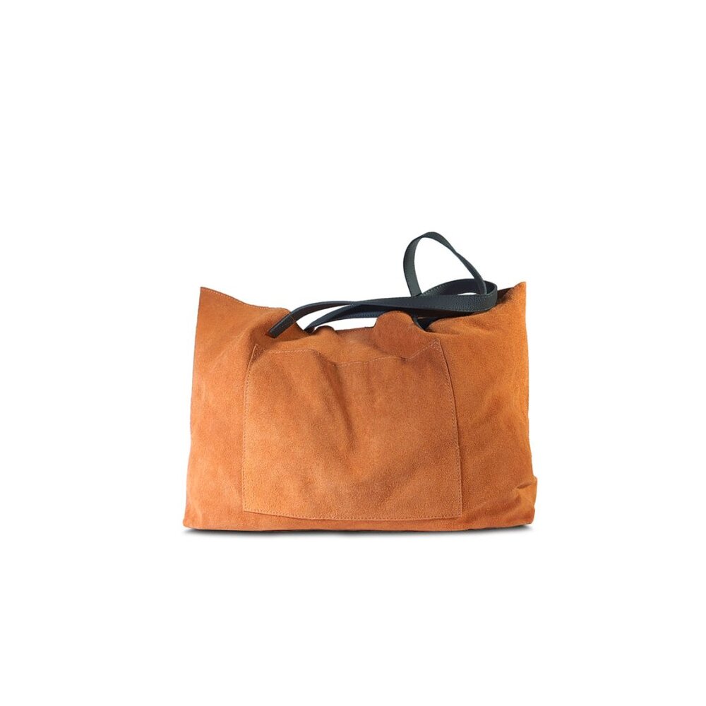 Mark & Graham Soho Italian Suede Tote Orange